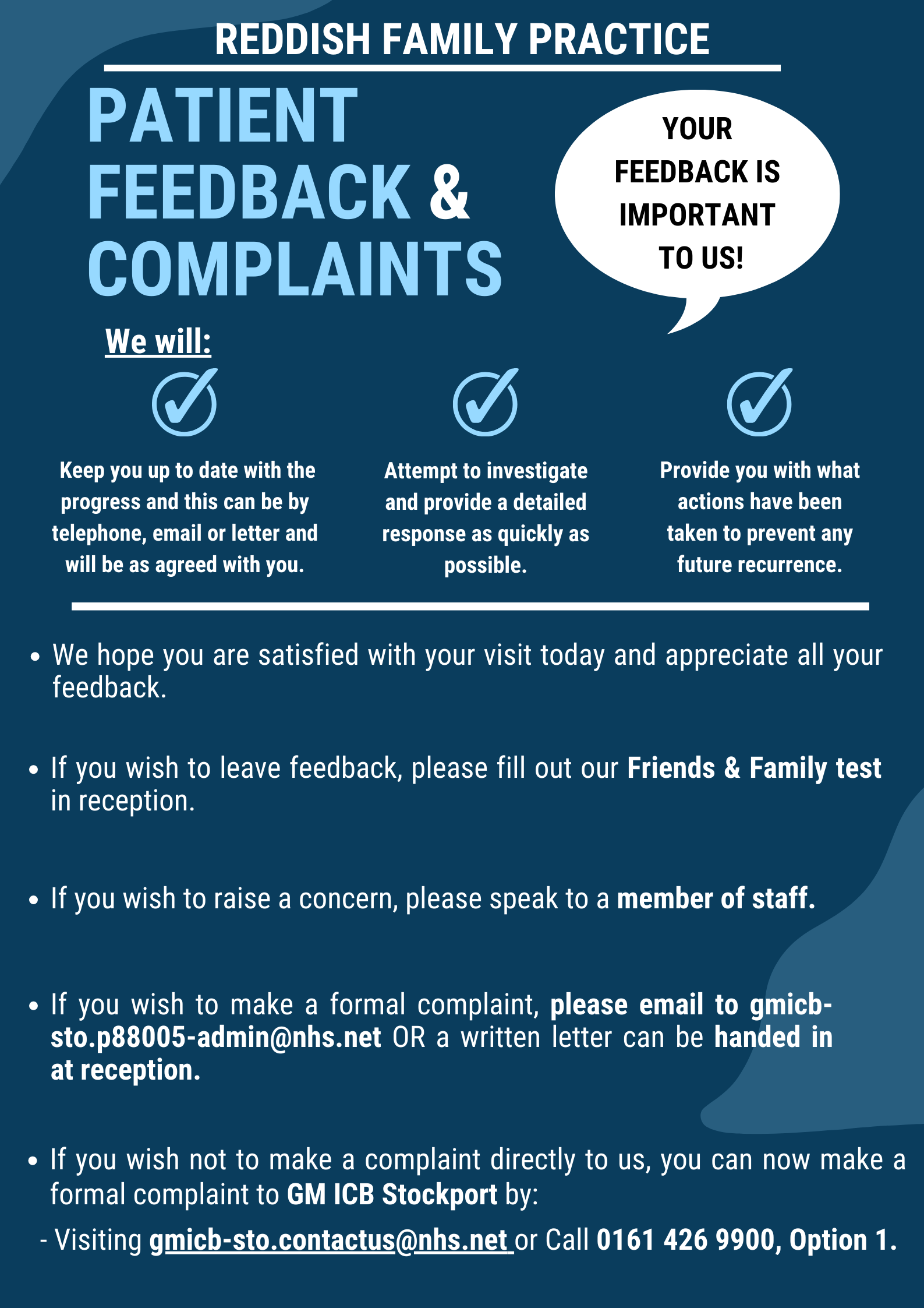 Complaints Poster